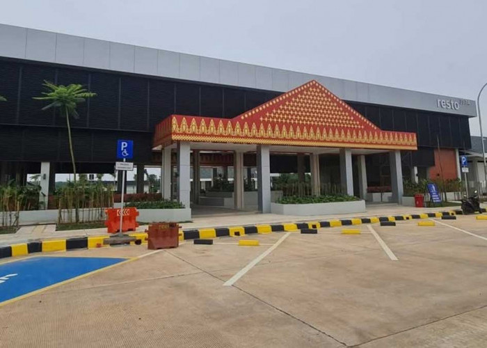 Megah Berhias Ornamen Tanjak Palembang, Intip Penampakan Rest Area Tipe A Tol Palembang–Betung