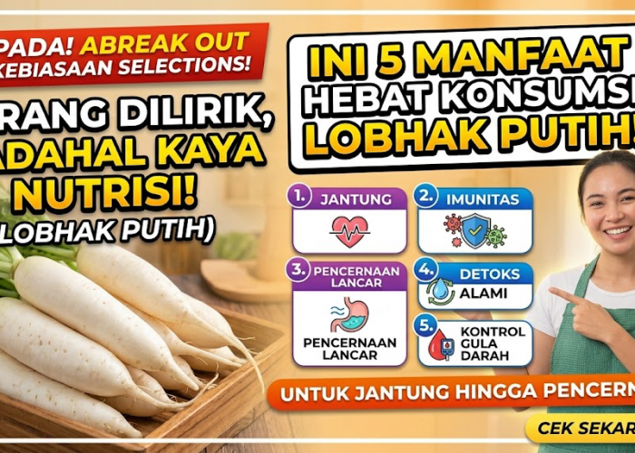 Jarang Dilirik padahal Kaya Nutrisi! Ini 5 Manfaat Hebat Konsumsi Lobak Putih untuk Jantung hingga Pencernaan