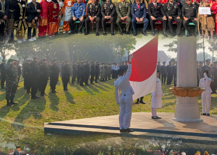 Danyon Satbrimob Polda Sumsel Batalyon B Pelopor AKBP Andiyano SKM dan Personel Ikuti Peringatan Sumpah Pemuda
