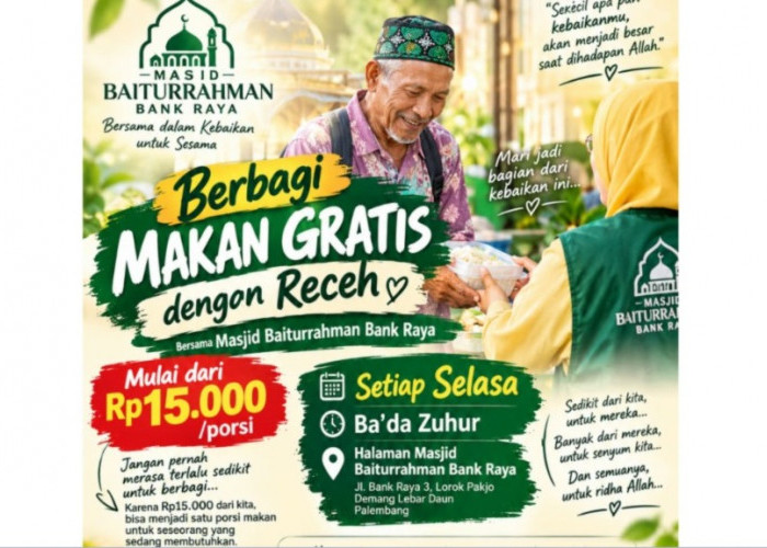 CUMA 15 RIBU BIKIN TERHARU! Gerakan Berbagi Makan Gratis Masjid Baiturrahman Palembang Bikin Nangis Bahagia!