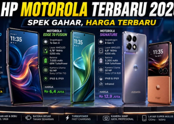 Ini 4 Smartphone Terbaru Motorola Mulai dari Seri Edge, Signature hingga HP Lipat Razr