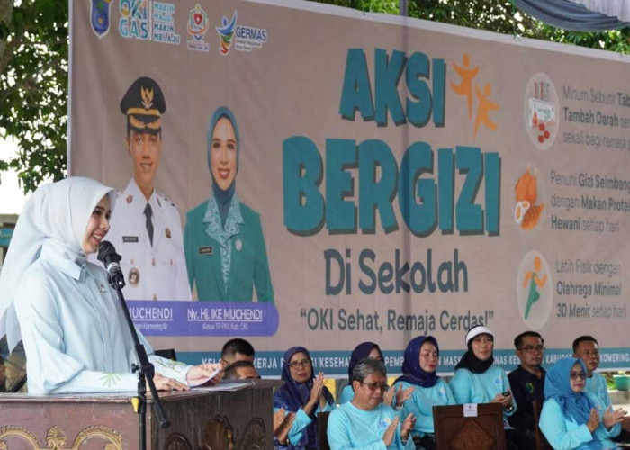 Ketua TP PKK OKI Turun ke Sekolah, Ajak Pelajar Jadikan PHBS sebagai Kebiasaan Sehari-hari