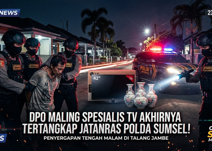 11 BULAN BURON! DPO Maling Rumah Spesialis TV dan Keramik di Palembang Akhirnya Diciduk Jatanras Polda Sumsel