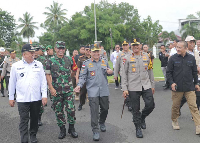 Kapolda, Pangdam dan Pj Gubernur Sumsel Pantau Pilkada Sumsel Via Udara