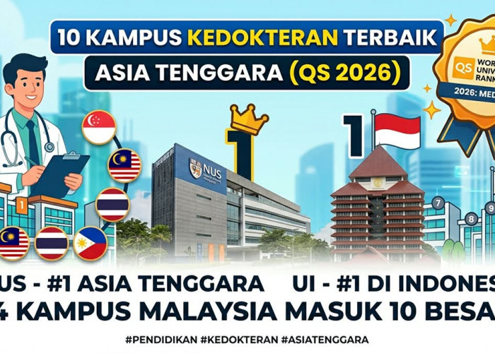10 Kampus Kedokteran Terbaik di Asia Tenggara Versi QS WUR by Subject 2026, Universitas Indonesia Masuk Daftar