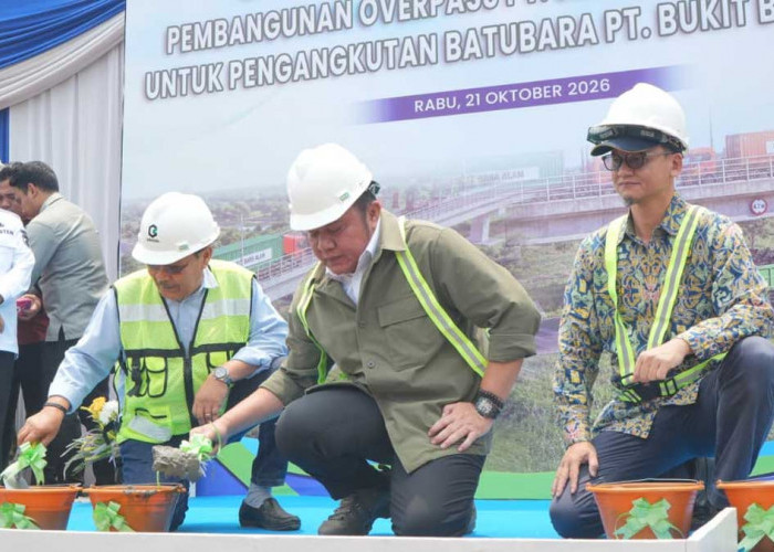 Atasi Kemacetan Truk Tambang, Gubernur Herman Deru Groundbreaking Pembangunan Overpass di Lahat