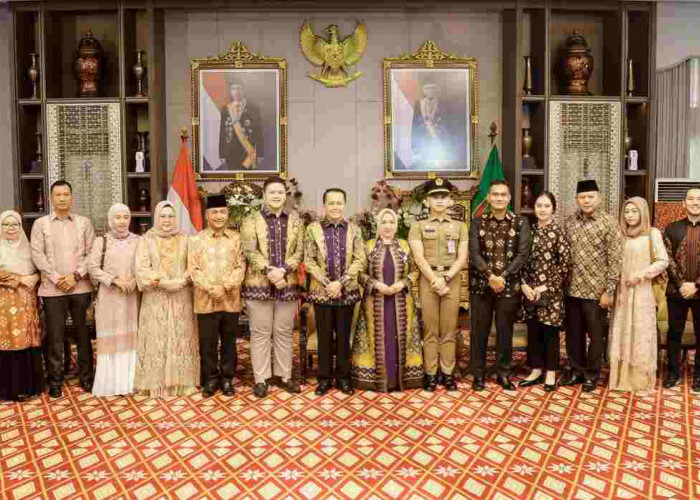 Hari Kedua Lebaran, Bupati dan Walikota se-Sumsel Silaturahmi bersama Pj Gubernur Agus Fatoni di Griya Agung 