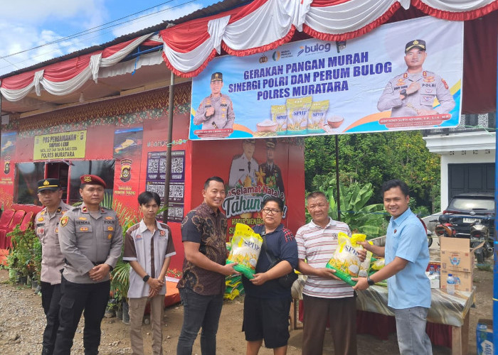 Jaga Stabilitas Harga Pangan, Sinergi Polres Muratara dan Bulog Lubuklinggau Gelar GPM