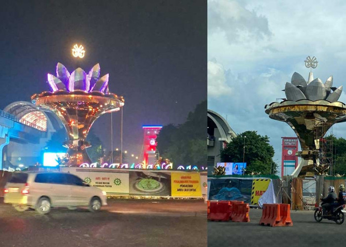 Cindo Nian! Titik Nol Palembang Berubah Drastis, Kini Dilengkapi Running Text Asmaul Husna