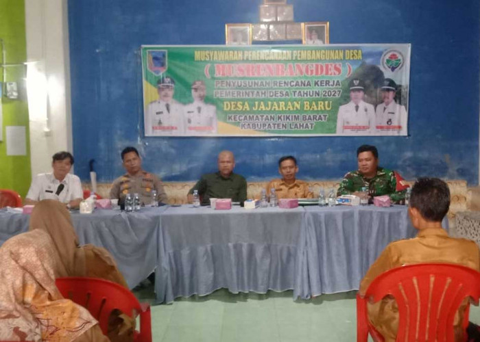 Sepakati 5 Poin Prioritas Pembangunan: Pemdes Jajaran Baru Lahat Gelar Musrenbangdes 2027 Bersama Forkopimcam