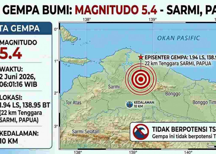Gempa Beruntun Guncang Papua Pagi Ini, Sarmi Digoyang Gempa Terkuat M 5,4