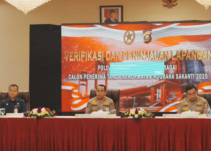 Polda Sumsel Terima Kunjungan Verifikasi Lapangan Terkait Usulan Tanda Kehormatan Nugraha Sakanti 2025
