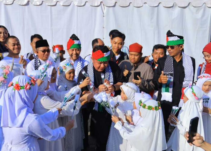 Bikin Haru! Ini Pesan Menyentuh Herman Deru untuk Palestina di Tengah Ramainya HUT Kota Palembang