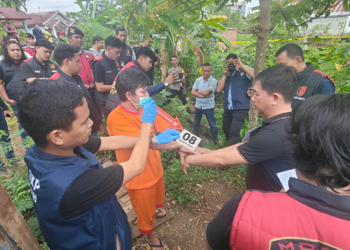 Polisi Gelar 19 Adegan Dalam Rekonstruksi Kasus Pembunuhan di Lubuk Linggau 