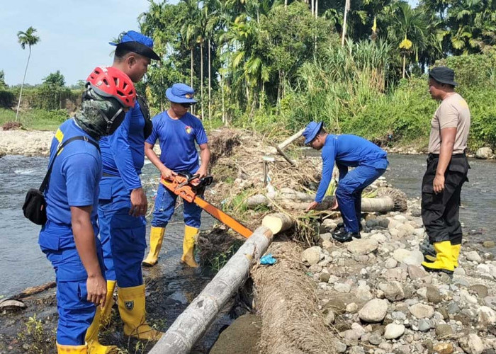Kabar Baik! Jembatan Patamuan Padang Pariaman Mulai Dibangun Tim Gabungan Polri