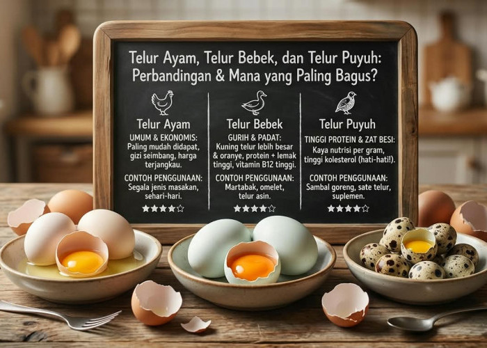 Mana yang Paling Sehat dan Bergizi? Kupas Tuntas Perbandingan Lengkap Telur Ayam, Telur Bebek, dan Telur Puyuh