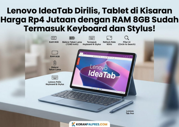 Harga 4 Jutaan Sudah Dapat Stylus & Keyboard! Intip Spesifikasi Lengkap Lenovo Idea Tab Terbaru