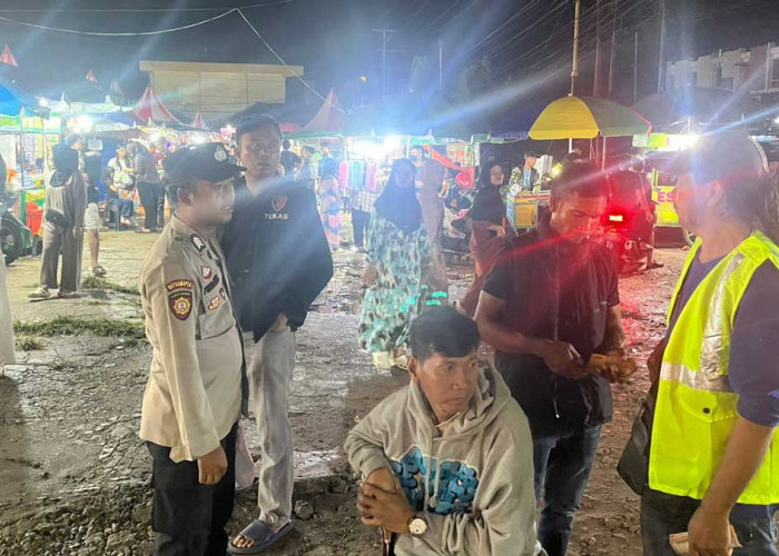 Polsek Indralaya Gelar Patroli Hunting Sabtu Malam, Sasar Kerumunan Remaja di Pasar Malam
