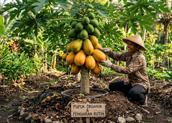 Pohon Pepaya Jarang Berbuah dan Sering Rontok? Coba Terapkan 9 Trik Jitu Ini agar Panen Melimpah