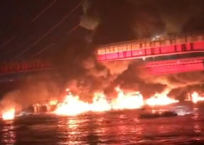 Kapal Jukung Meledak dan Terbakar di Sungai Musi, Sebabkan Korban Jiwa, Ini Jumlahnya?