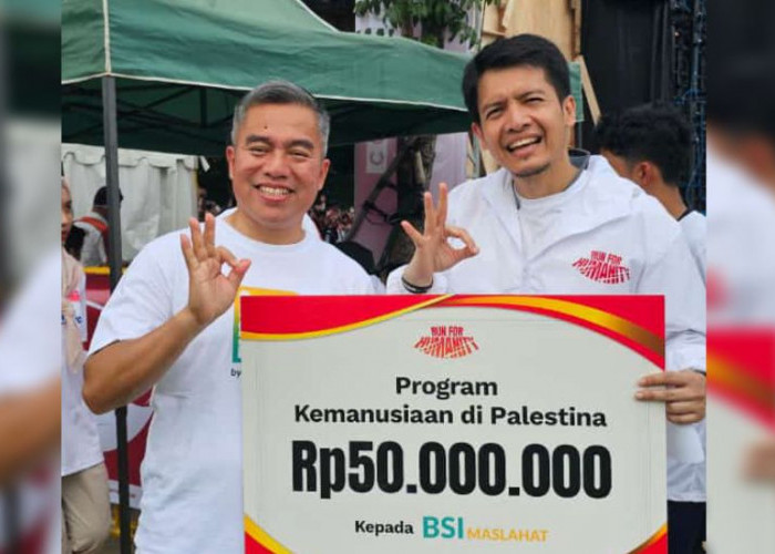 Hadir di Run For Humanity, BSI Maslahat Terima Bantuan Rp50 Juta untuk Palestina