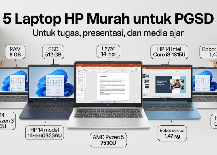 Nggak Bikin Kantong Bolong! Ini 5 Rekomendasi Laptop HP Terbaik Harga Terjangkau untuk Mahasiswa PGSD