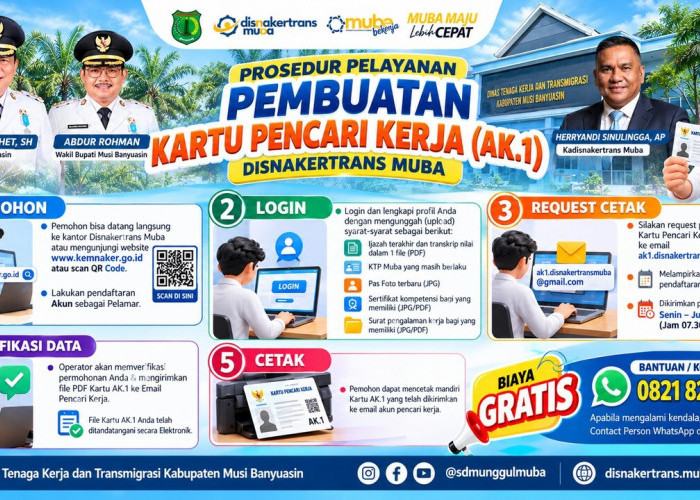 Kemudahan Layanan Pembuatan Kartu Pencari Kerja (AK.1) di Muba: Cepat, Mudah, dan Gratis!