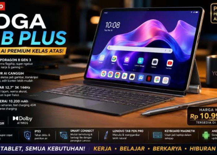 Bikin Kompetitor Gerah! Tablet Premium Lenovo Yoga Tab Plus Bawa Spek Dewa Layar 3K