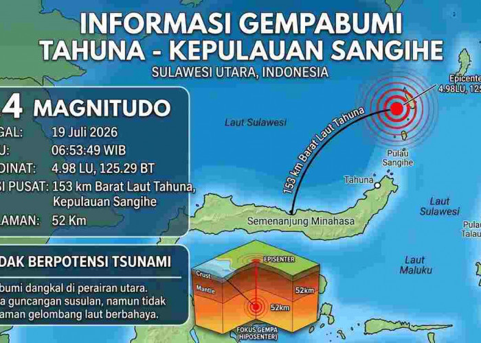 Gempa Magnitudo 4,4 Guncang Kepulauan Sangihe, BMKG: Tak Berpotensi Tsunami