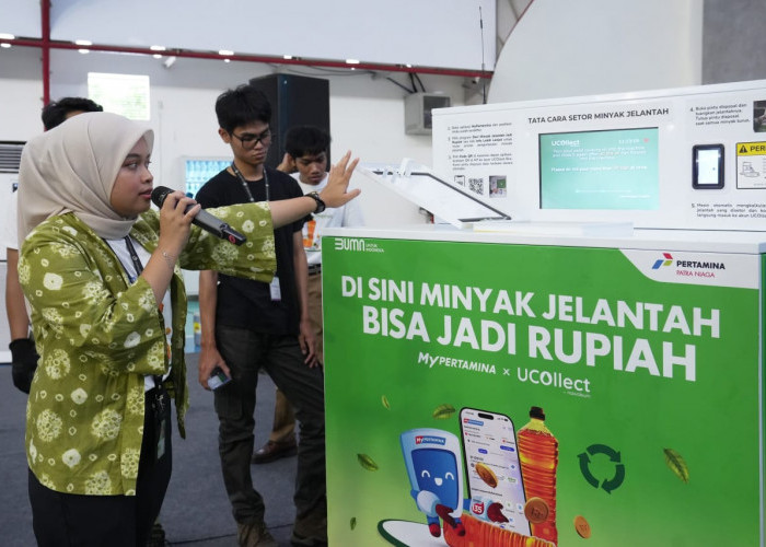 UCollect Box Hadir di Komperta Kilang Pertamina Plaju, Tukar Minyak Jelantah Jadi Uang, Pertama di Palembang!