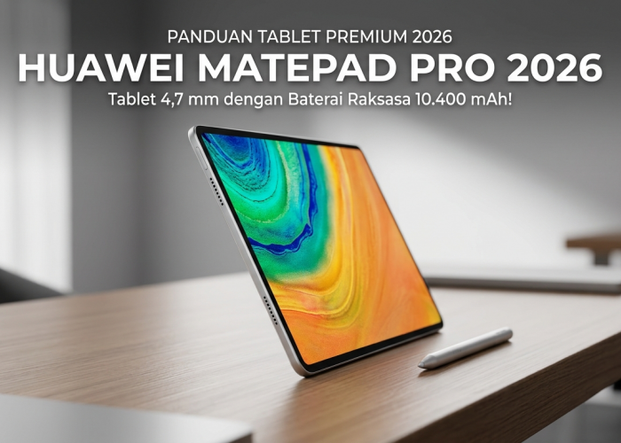 Tertipis di Kelasnya Hanya 4,7 mm: Huawei MatePad Pro 2026 Meluncur Bawa Layar OLED 144Hz dan Baterai Monster