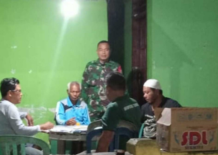 Sambangi Pos Ronda Malam-Malam, Anggota TNI Koramil Kota Lahat Kejutkan Warga Lahat Tengah, Ada Apa?