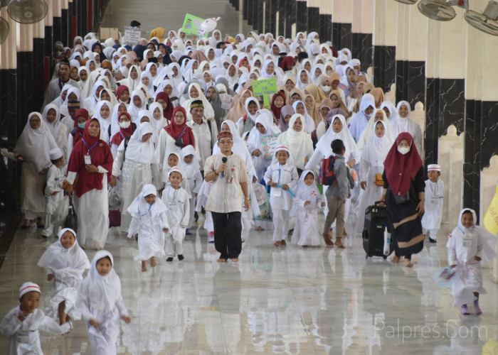 Ratusan Siswa PAUD di Tanjung Lago Manasik Haji