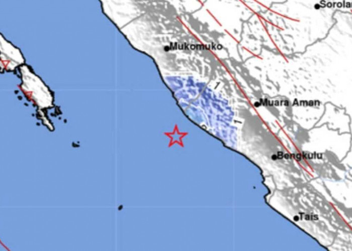Gempa Magnitudo 4,8 Guncang Bengkulu pada Kedalaman 54 Km, Tak Berpotensi Tsunami