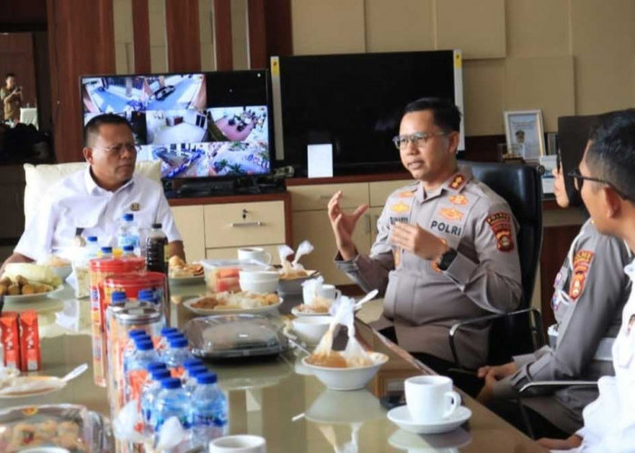 Perkuat Keamanan Kota, Wali Kota H Arlan Sambut Hangat Kunjungan Perdana Kapolres Prabumulih AKBP Gunarto