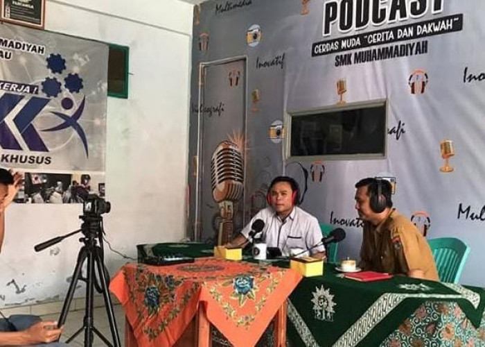 Diskominfo Kota Lubuk Linggau Dukung Podcast SMK Muhammadiyah