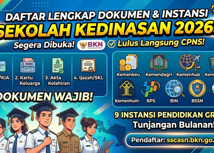 Pendaftaran Sekolah Kedinasan 2026 Segera Dibuka, Cek Daftar 9 Instansi dan Syarat Dokumennya