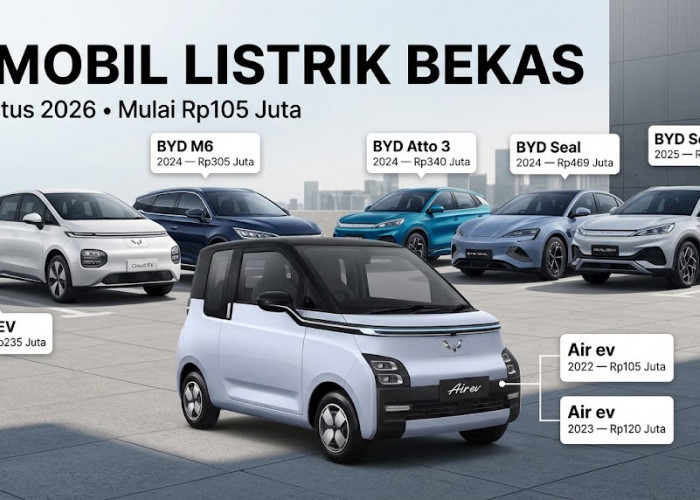 Mulai Rp100 Jutaan! Ini 8 Rekomendasi Mobil Listrik Bekas Murah dari Wuling hingga BYD