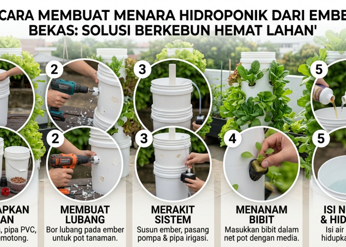 Solusi Cerdas Lahan Sempit: Cara Kreatif Bikin Menara Hidroponik Vertikal Sendiri di Rumah Pakai Ember Bekas