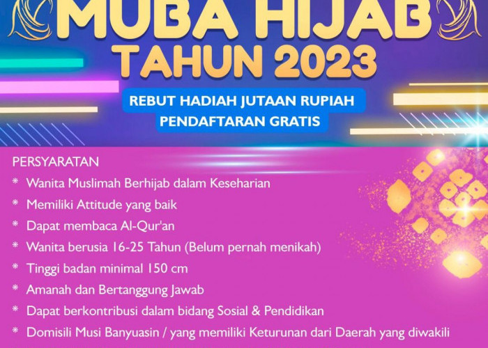 Perdana, Gelar Event Muba Hijab 2023, Peserta Antusias, Ini Jumlah yang Daftar!