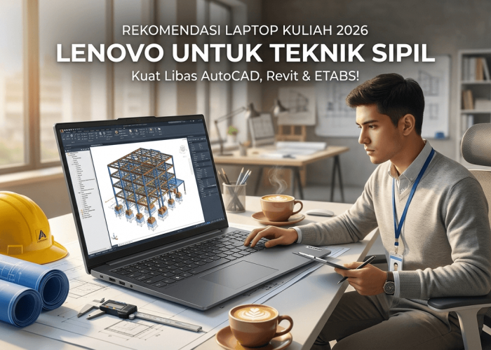 Kenali Spesifikasi Laptop Lenovo Paling Tangguh dan Anti-Lag untuk Kebutuhan Kuliah Teknik Sipil