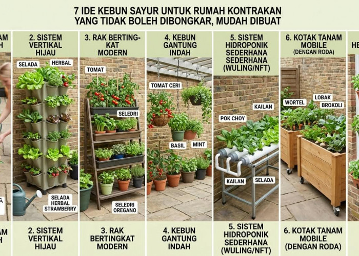 Tidak Punya Lahan dan Tak Boleh Rusak Dinding: 7 Ide Kreatif Bikin Kebun Sayur di Rumah Kontrakan