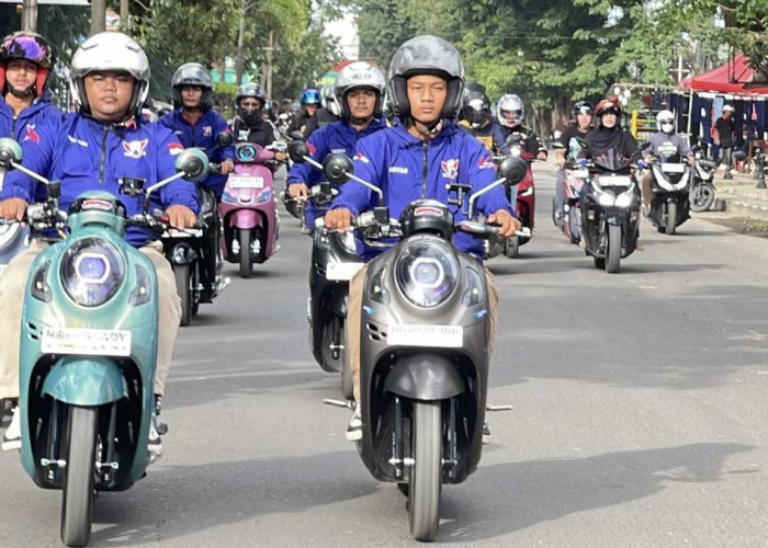 Iring-iringan Bikers Honda Hiasi Jembatan Ampera, Ternyata Ini Misi Mulia yang Mereka Bawa