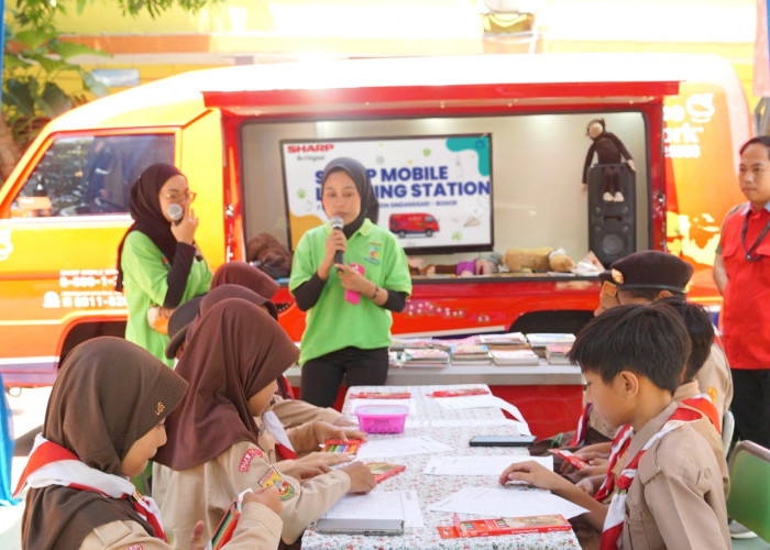 Sharp Mobile Learning Station, Bantu Tingkatkan Minat Literasi Siswa SD, Kunjungi ke Seluruh Pelosok Negeri