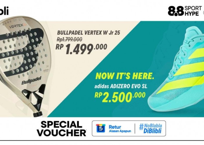 Promo 8.8 Agustus 2025 Sport Hype Bikin Harga Raket Padel Adidas Makin Terjangkau