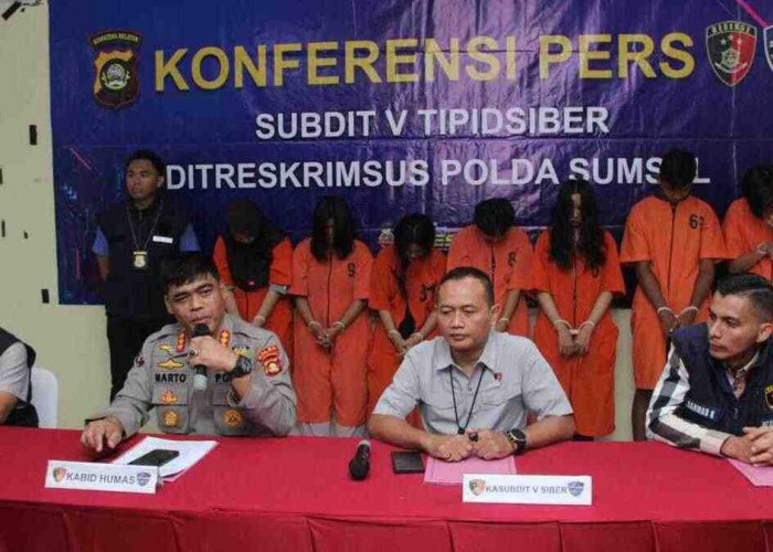 7 Orang Pelaku Jual Beli Akun WhatsApp dan Judi Online di Palembang Diringkus Ditreskrimsum Polda Sumsel