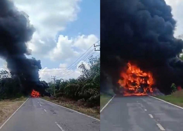Geger! Video Bus Hangus Terbakar di Simpang Danau Muratara Beredar Luas, Netizen Pertanyakan Nasib Penumpang