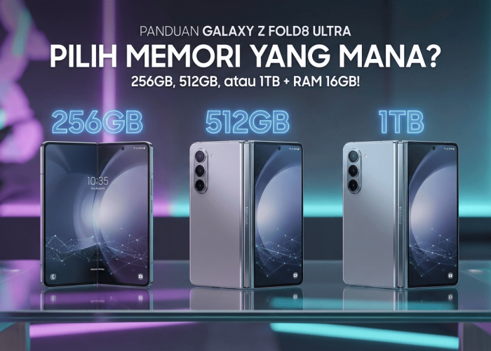 Tanpa Slot Memori Eksternal: Simak Panduan Pilih Kapasitas 256GB, 512GB, atau 1TB Samsung Galaxy Z Fold8 Ultra
