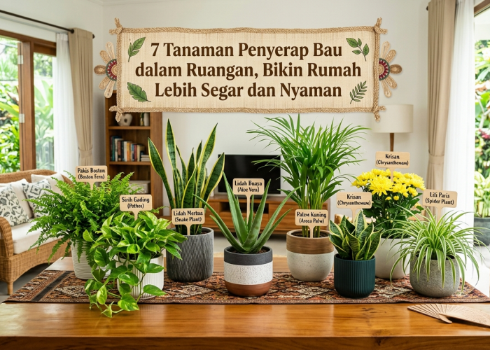 Jangan Pakai Bahan Kimia! 7 Tanaman Hias Ini Ampuh Usir Bau Tak Sedap dan Segarkan Udara Rumah
