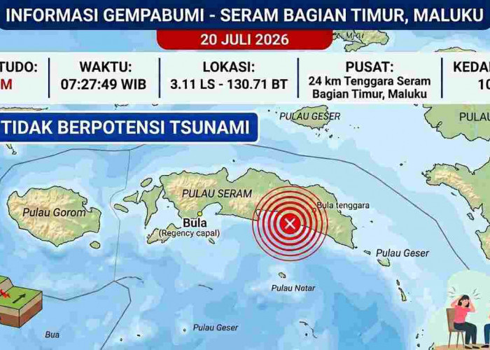  Gempa Magnitudo 4,3 Guncang Seram Bagian Timur Pagi Ini, BMKG Pastikan Tak Berpotensi Tsunami
